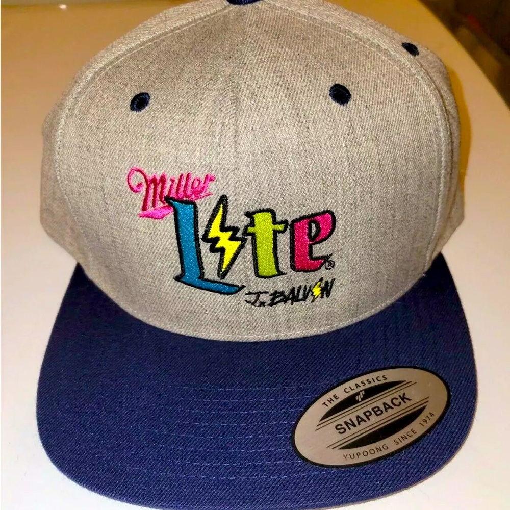 J Balvin x Miller Lite Snapback Hat Cap